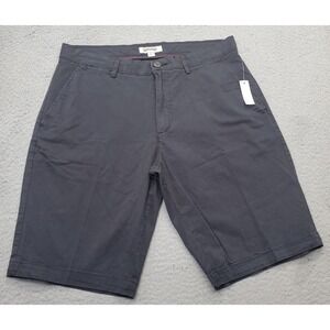 Goodthreads Chino Shorts Men's‎ 32 Black Cotton Comfort Dark Wash Slash Pockets